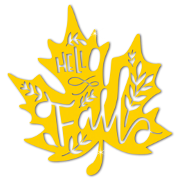 Hello Fall Maple Leaf Advanced PU Heat Transfer